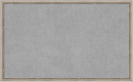 Amanti Art Silver Framed Magnetic Board 26x42 Large Vision Board for use with Magnets, 100% Metal Sheet to Display Items as Office Decor or for Home Organization in mudroom, Kitchen or Kids Room