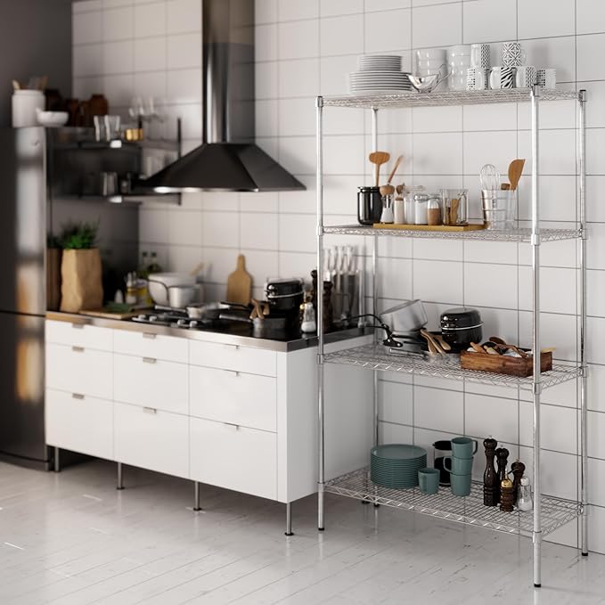 Regal Altair 18" Deep x 42" Wide x 74" Height Wire Shelving Kit | 4-Tier | NSF Commercial Storage Rack Unit