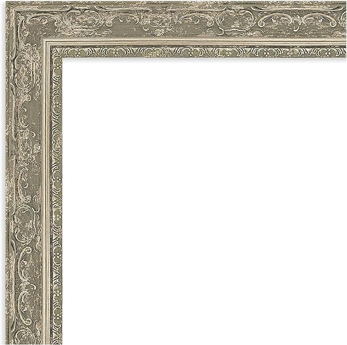 Amanti Art Silver Framed Magnetic Board 24x32 Medium Vision Board for use with Magnets, 100% Metal Sheet to Display Items as Office Decor or for Home Organization in mudroom, Kitchen or Kids Room