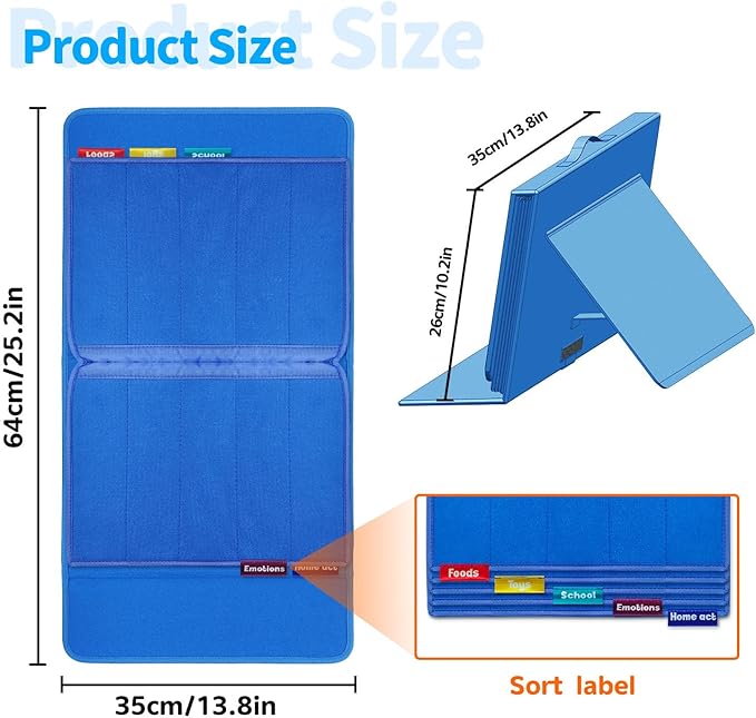 Visual Communication Book, Nonverbal Communication Board, Autism Language Vocabulary Learning Materials, Speech Articulation Therapy Cue Cards for Kids, Toddler Behavior Book for Home School