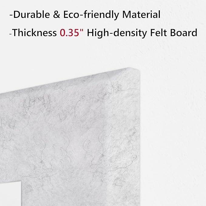 Neatsure Large Cork Board for Wall, 48" x 36" Bulletin Board with Pushpins, 12 Panels Felt Tiles Tack Push Pin Board for Office, Silver Gray