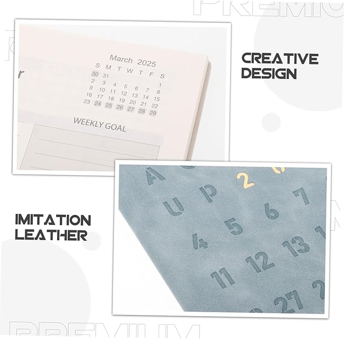 GALPADA Fitness Journal Notebook 2025 Delicate Planner Workout Tracking Sturdy Cover for Gym Enthusiasts Daily Training Planning