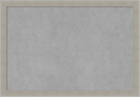 Amanti Art Grey Framed Magnetic Board 18x26 Medium Vision Board for use with Magnets, 100% Metal Sheet to Display Items as Office Decor or for Home Organization in mudroom, Kitchen or Kids Room