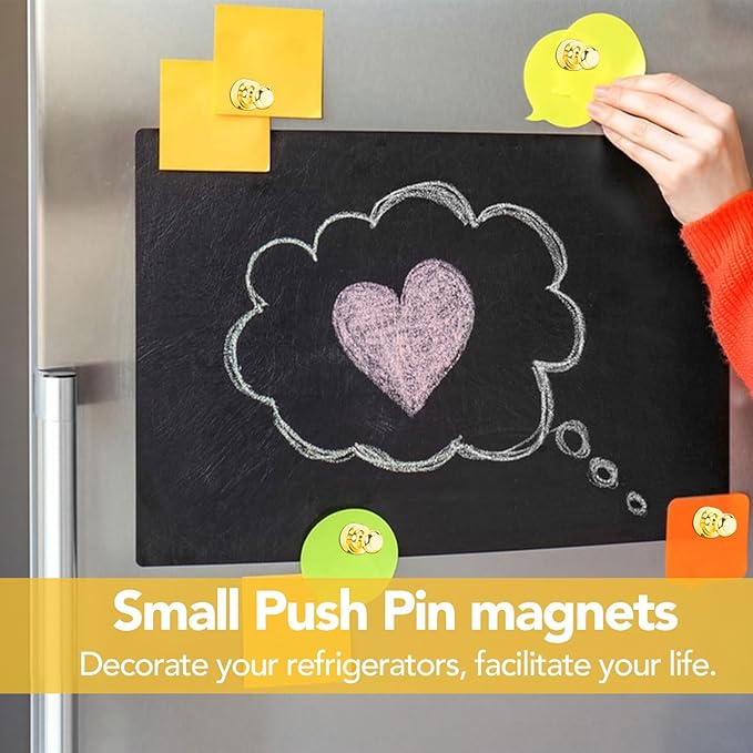 LOVIMAG Fridge Magnets 18Pcs Refrigerator Whiteboard Small Strong Magnet Classroom Kitchen Accessories Decorative Locker Set Decor Must Haves Office Calendar Refrigerador Magnetic Cute Crafts Gold
