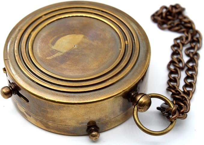 US HANDICRAFTS Home is Wherever Engraved Brass Compass with Wooden Case | Romantic Anniversary, Engagement, Wedding Gift for Boyfriend, Husband, & Loved Ones, for Him or Her