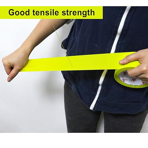 BOMEI PACK Heavy Duty Colored Packing Tape with Dispenser 1.88 Inch x 60 Yards (Yellow) 6 Rolls, 2.4 mil Industrial Grade Packaging Tape for Shipping, Moving, Mailing & Storage