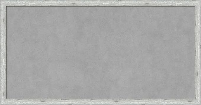 Amanti Art Silver Framed Magnetic Board 13x25 Small Vision Board for use with Magnets, 100% Metal Sheet to Display Items as Office Decor or for Home Organization in mudroom, Kitchen or Kids Room