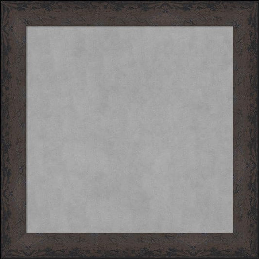 Amanti Art Black Framed Magnetic Board 29x29 Medium Vision Board for use with Magnets, 100% Metal Sheet to Display Items as Office Decor or for Home Organization in mudroom, Kitchen or Kids Room