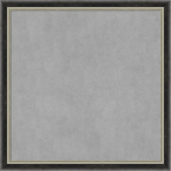 Amanti Art Black Framed Magnetic Board 13x13 X-Small Vision Board for use with Magnets, 100% Metal Sheet to Display Items as Office Decor or for Home Organization in mudroom, Kitchen or Kids Room