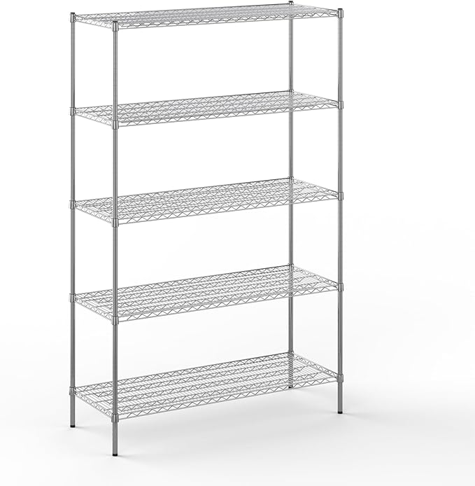Regal Altair 21" Deep x 54" Wide x 86" Height Wire Shelving Kit | 5-Tier | NSF Commercial Storage Rack Unit