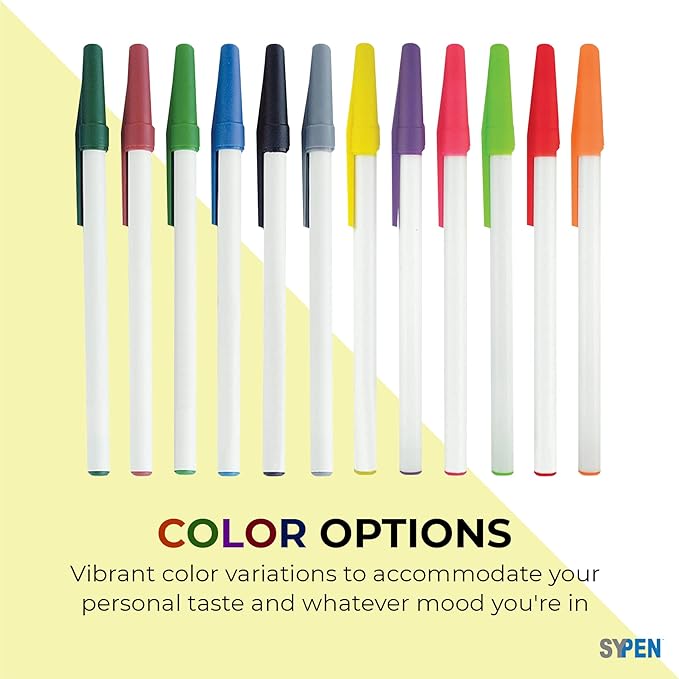 Personalized Stick Pens With your Custom Logo or Text-500 Pack Bulk-for Businesses, Parties, and Events, Custom Printed Slim Ballpoint Pens with Cap, Orange, Black Ink