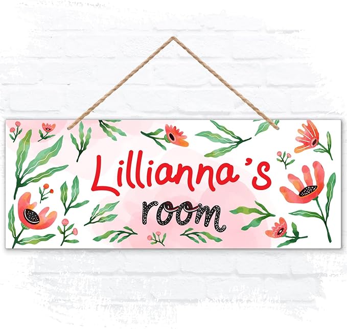 Custom Boy/Girl Name Sign Personalized Children Room Decor Sign For Kids Bedroom, Christmas Gift And Wall Sign 5x13 Inches, ACM, Made in USA