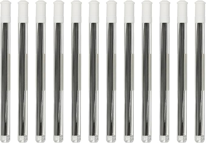 PATIKIL 240Pcs HB Mechanical Pencil Lead, 0.5mm Black Lead Refill Break Resistant Pencil Refills for Writing Supplies, White
