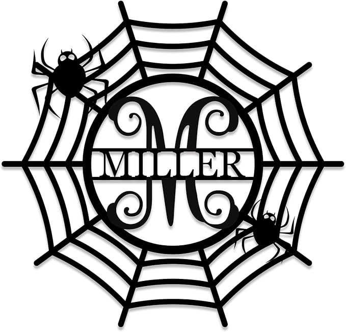 Personalized Halloween Sign, Halloween Door Decor, Initial Door Sign, Custom Halloween Metal Sign, Happy Halloween Sign