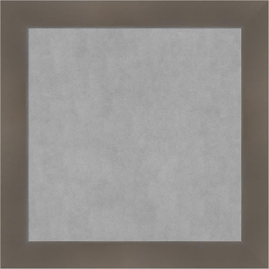Amanti Art Grey Framed Magnetic Board 14x14 X-Small Vision Board for use with Magnets, 100% Metal Sheet to Display Items as Office Decor or for Home Organization in mudroom, Kitchen or Kids Room