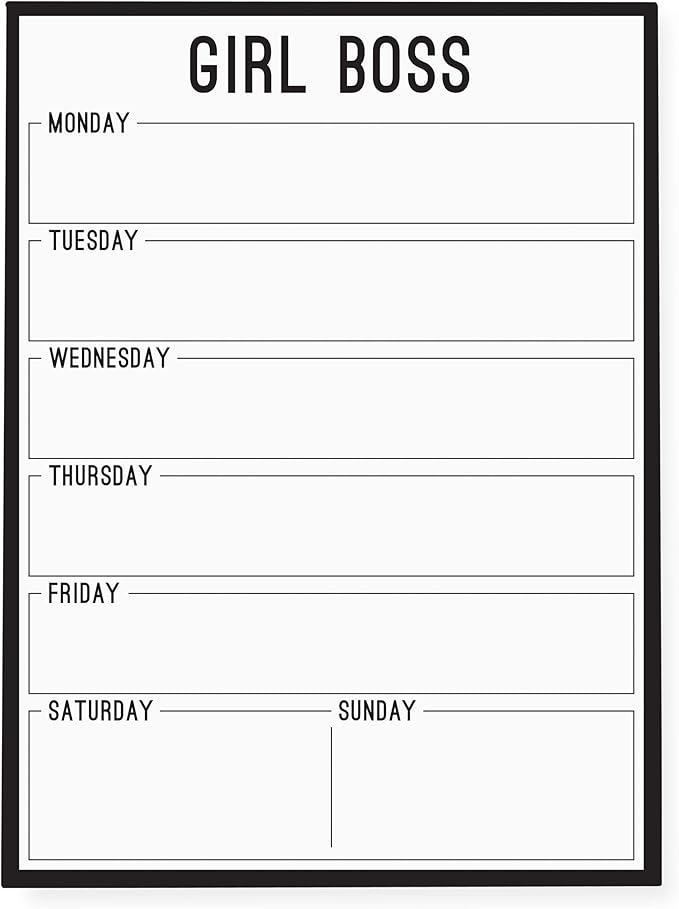 Graphique Large Notepad, Girl Boss – 6" x 8", Cute Notepad with 150 Tear-Off Sheets, Features the Quote “Girl Boss” on Every Page – Perfect for Note Taking, List Making, and More