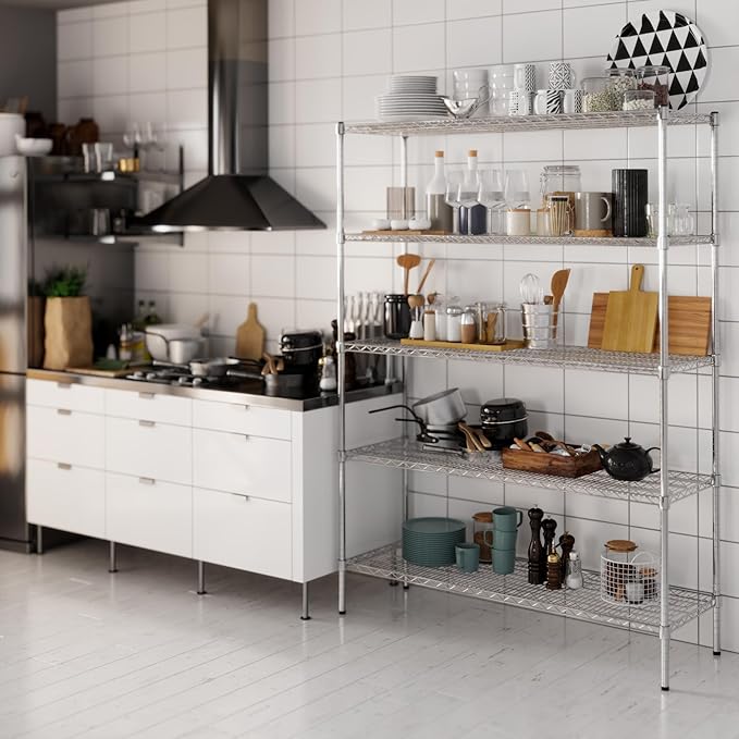 Regal Altair 18" Deep x 54" Wide x 74" Height Wire Shelving Kit | 5-Tier | NSF Commercial Storage Rack Unit