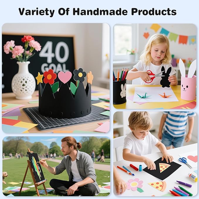 Cardstock Paper, Black Cardstock 8.5x11, 120 Sheets Card Stock, 200GSM Thick Printer Paper 8.5x11, Black Blank Card Stock Paper for Greeting Cards, DIY Cards, Wedding Invitation, Postcards