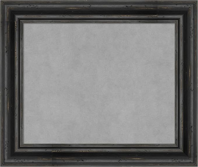 Amanti Art Black Framed Magnetic Board 21x25 Small Vision Board for use with Magnets, 100% Metal Sheet to Display Items as Office Decor or for Home Organization in mudroom, Kitchen or Kids Room