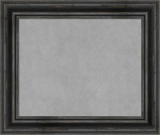 Amanti Art Black Framed Magnetic Board 21x25 Small Vision Board for use with Magnets, 100% Metal Sheet to Display Items as Office Decor or for Home Organization in mudroom, Kitchen or Kids Room