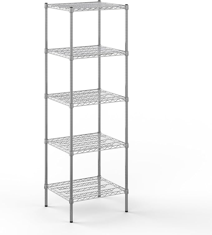 Regal Altair 21" Deep x 24" Wide x 74" Height Wire Shelving Kit | 5-Tier | NSF Commercial Storage Rack Unit