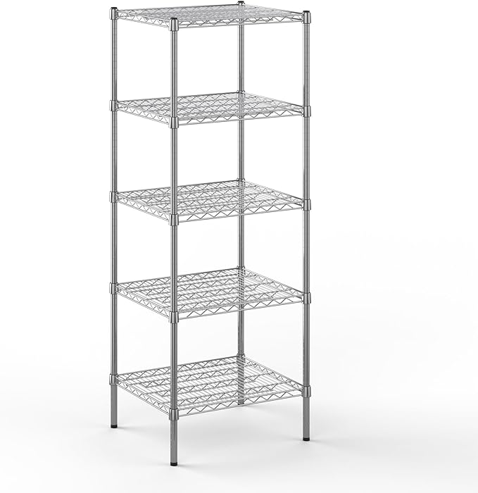 Regal Altair 21" Deep x 24" Wide x 64" Height Wire Shelving Kit | 5-Tier | NSF Commercial Storage Rack Unit