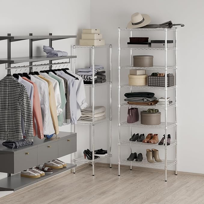 Regal Altair 18" Deep x 30" Wide x 86" Height Wire Shelving Kit | 8-Tier | NSF Commercial Storage Rack Unit