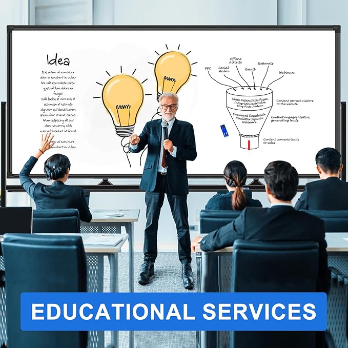 Max-officoo 4'x8' Large Dry Erase White Board with Rolling Stand 96"x48" Double-Sided Mobile Magnetic Whiteboard on Wheels, Including 3 Magnetic Erasers, 7 Markers, 30 Magnets