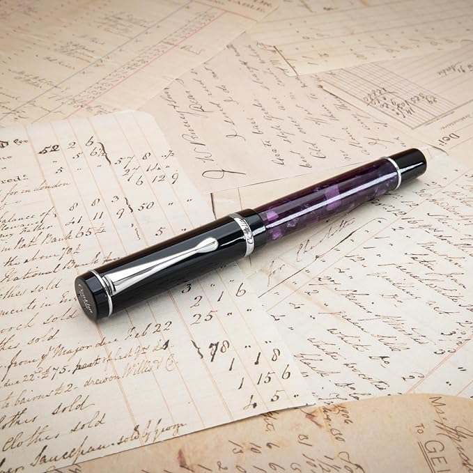 Conklin Duragraph Fountain Pen Purple Nights - Medium Nib, Elegant Writing Instrument with Rich Purple Finish