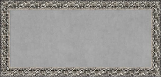 Amanti Art Silver Framed Magnetic Board 26x54 Oversize Vision Board for use with Magnets, 100% Metal Sheet to Display Items as Office Decor or for Home Organization in mudroom, Kitchen or Kids Room