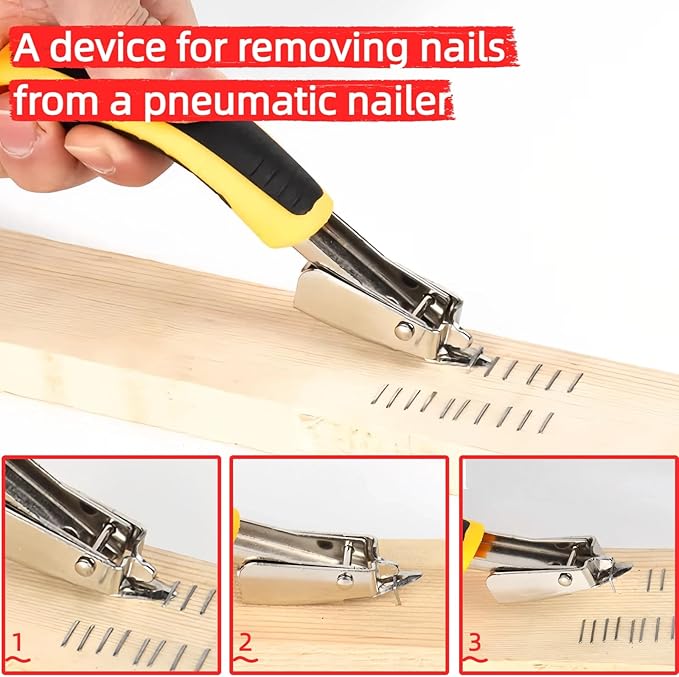 4 Pcs Staple & Nail Puller Tool Kit – Upholstery Staple Remover, Tack Lifter, Nail Puller Pliers & Fastener Remover for Furniture, Floor, Wall, Wood, Car, Photo Frame