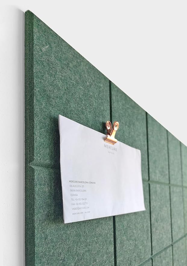 DECORITA Felt Bulletin Board Tiles | Modern Cork Board Alternative | Large Cork Boards for Walls | Aesthetic Felt Wall Panels for Office & Home Decor | Pinboard & Photo Board (12-Pack) | Tree