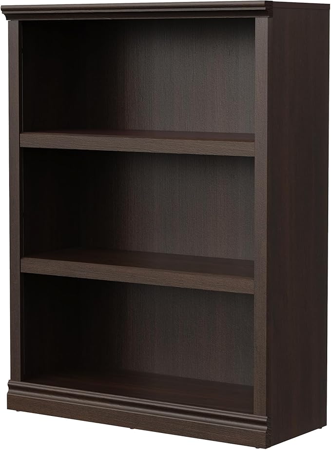 Bevfint 43 in Tall Bookcase, 3-Tier Bookshelf Open Storage, 33 inch Wide Floor Standing Indoor Furniture, Book Cases for Home School Library Office Bedroom Kids, Dark Cherry 3 Tiers