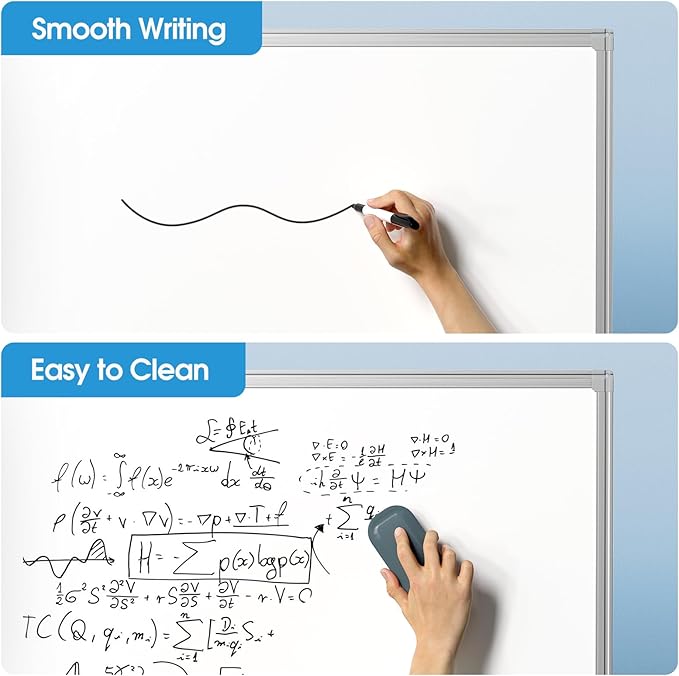 MaxGear Rolling Whiteboard on Wheels, 48" x 36" Large Magnetic Dry Erase Board with Stand, 4' x 3' Mobile Whiteboard with Aluminium Frame and Magnetic Surface for Office, School