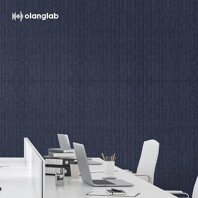 Olanglab Acoustic Wall Panels 10 Pack, 48 x 24 per Acoustic Panels Sound Absorbing, Decorative Sound Panels for Home Studio and Office, Dark Blue
