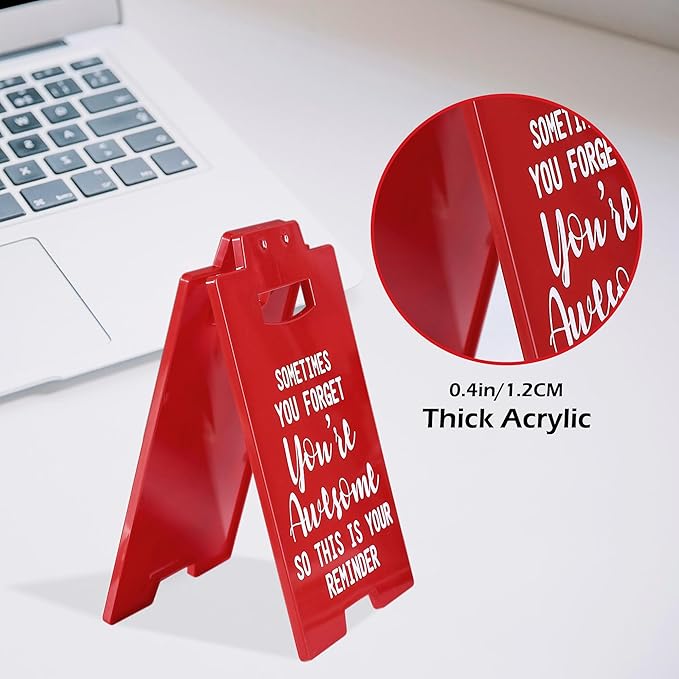 Funny Office Gag Gifts Sometimes You Forget You're Awesome So This is Your Reminder Desk Sign for Men Women Coworker Boss(You're Awesome)