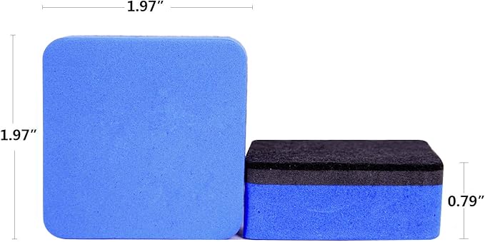BingBing Dry Erase Erasers, 48 Pack Magnetic Whiteboard Eraser Chalkboard Cleansers Wiper for Classroom Office & Home (blue48)