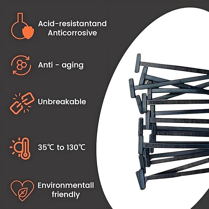 200 Pcs Nylon Universal Cable Tie Buckle with PP Storage Box - Multifunctional Zip Ties with Pin & Button, UV Resistant Fasteners for Car Repair, Bumper & Fender Clips (50PCS)