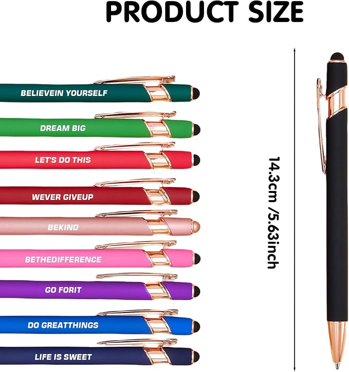 CRME Best Nurse Ever Ballpoint Pens Retractable Pen Design Engraved Motivational Quotes Fluent Writing Nice Novelty Pens for Coworker Gifts