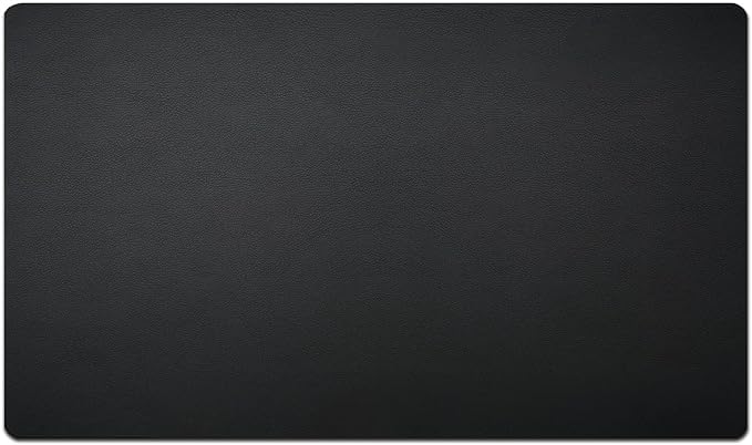 Nekmit Leather Desk Blotter Pad 24 x 14 Inches, Flat, Non-Slip, Waterproof, Black