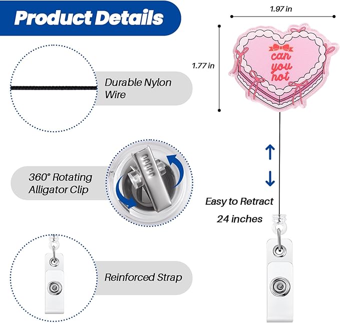 Can You Not Funny Nurse Badge Reel, Cute Retractable ID Card Badge Holders, Medical Badge Clip for Nurses Station Psychiatry ER ED RN CNA Social Workers Psychologist Physician Front Desk Receptionist