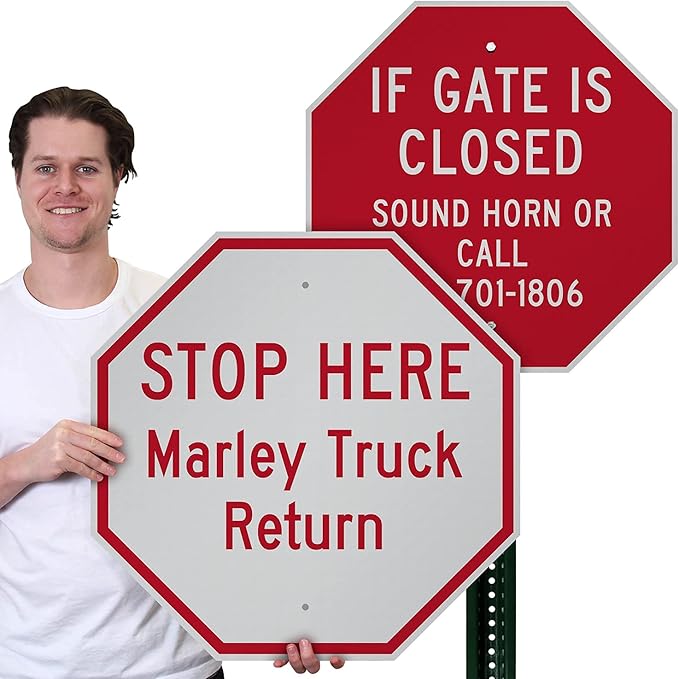SmartSign "Customizable Octagon Shaped" Sign | 24" x 24" 3M Engineer Grade Reflective Aluminum, Made in USA