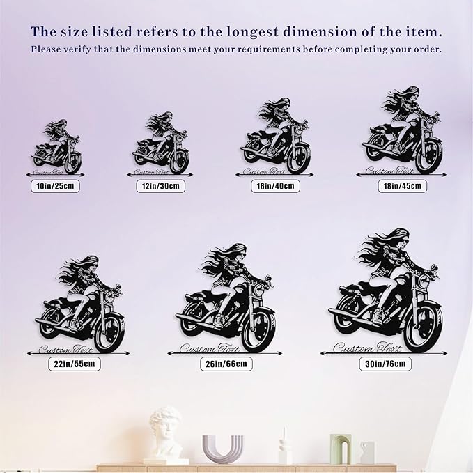 Custom Motorcycle Metal Sign Personalized Biker Name Sign Motorcycle Wall Art Motorbike Signs Garage Decor Gift for Bikers Motorcycle Lover Gifts