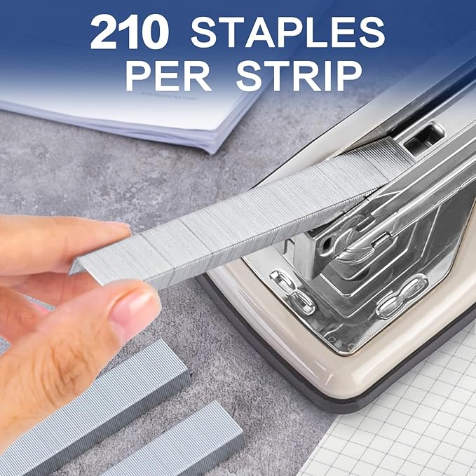 Deli Staples, 25000 Staples, Standard Staple for Desktop Staplers, 1/4'' Length, 210/Strip, 5 Boxes of 5000 Each