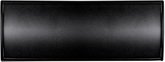 SINKAA 5Pcs Office Name Plates Holder for Doors, 3” X 8” Curved Wall Mount Door Sign Holder, Black Aluminum Sign Holder for Office Wall with Plastic Film and Adhesive Tape
