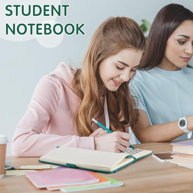 Qeeenar 24 Pack Leather Notebook Journals Bulk 5.7" x 8.3" Harder Cover A5 Journals for Writing Men Women Leather Travel Notebooks Daily Gifts for Office School (Multicolored)