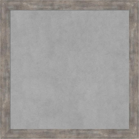Amanti Art Silver Framed Magnetic Board 23x23 Medium Vision Board for use with Magnets, 100% Metal Sheet to Display Items as Office Decor or for Home Organization in mudroom, Kitchen or Kids Room