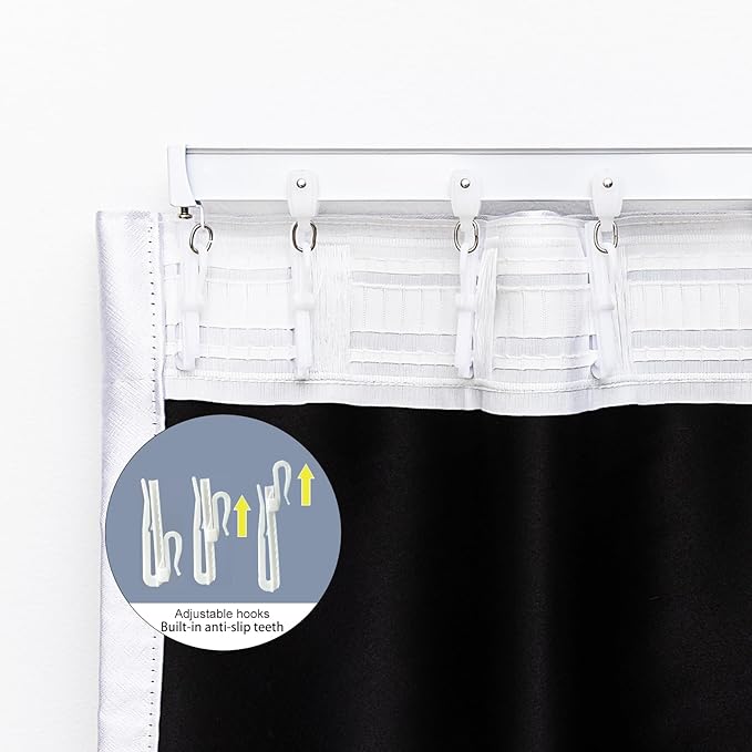 30 PCS Plastic Curtain Hooks Adjustable Pinch Pleat Curtain Clips Room Divider Curtain Hooks for Drapes