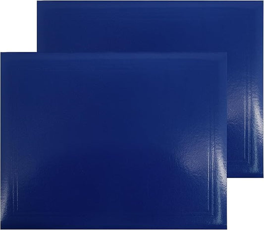 GraduationMall 8.5"x11" Smooth Padded Diploma Cover Certificate Holder Royal,2-Packs