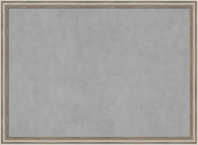 Amanti Art Silver Framed Magnetic Board 22x30 Medium Vision Board for use with Magnets, 100% Metal Sheet to Display Items as Office Decor or for Home Organization in mudroom, Kitchen or Kids Room